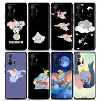 cute cartoon dumbo phone case for xiaomi mi 12 12x 11 lite 11x 11t x3 x4 nfc m3 f3 gt m4 pro lite ne 5g soft silicone case