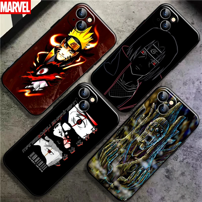 

Anime Akatsuki Logo NARUTO For Apple iPhone 13 12 11 Pro Mini X XR XS Max SE 6 6S 7 8 Plus Phone Case Back Black Soft