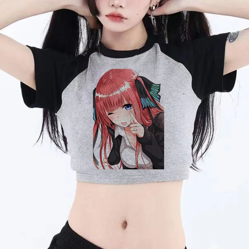 

the quintessential quintuplets 90s fairycore crop top Woman cute streetwear korean fashion yk2 clothes