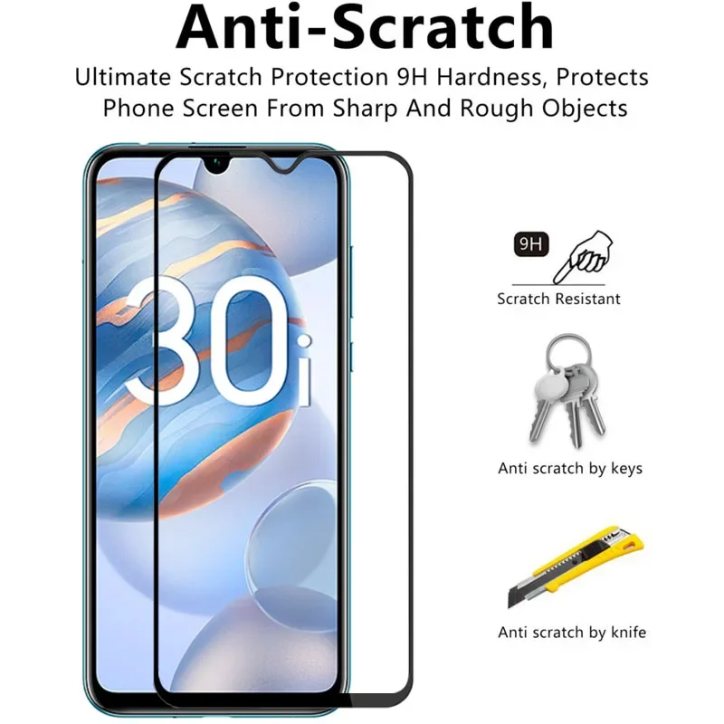 Защитное закаленное стекло 9d для huawei honor 30i 30s 20 s 20e 10i пленка экрана на honer 10 30 i i10 i30 e