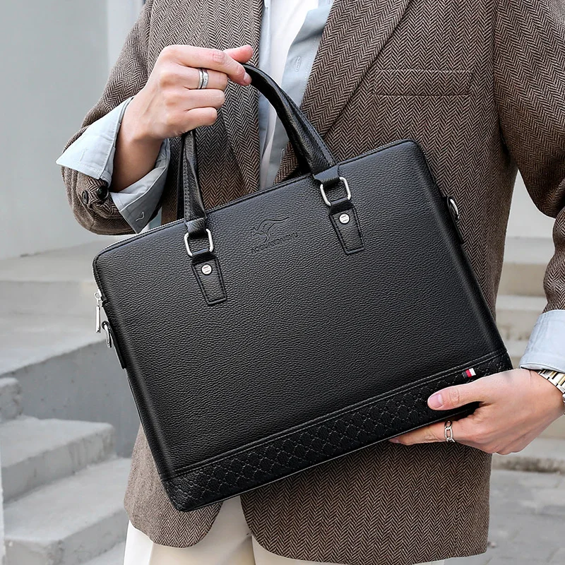 

Высококачественный роскошный брендовый мужской портфель, дешевая тисненая кожаная мужская сумка, Простая Дорожная сумка для компьютера на...