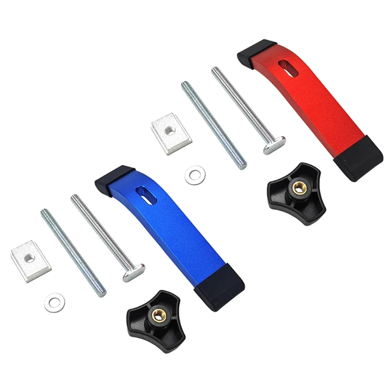 

Деревообрабатывающий джиг универсальный для Т-образной направляющей зажимы 8 мм резьбовой винт для фиксированных зажимных приманок прочный алюминиевый сплав