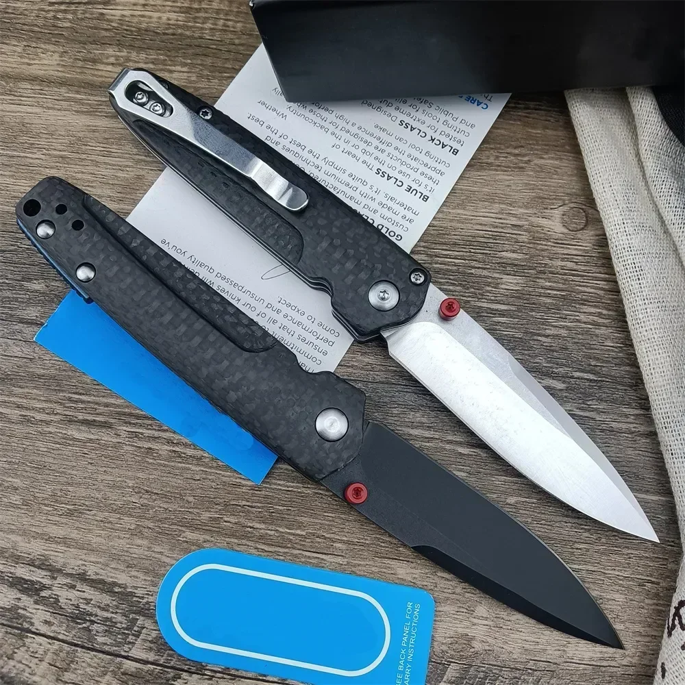 Карманный складной нож BM 485 лезвие D2 ручки из углеродного волокна тактические