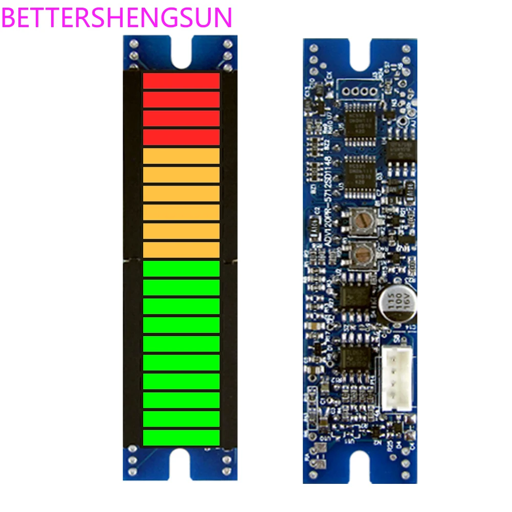 

20-сегментный трехцветный vu измеритель звуковых сигналов модуль, источник питания 5 в постоянного тока с функцией максимального удержания