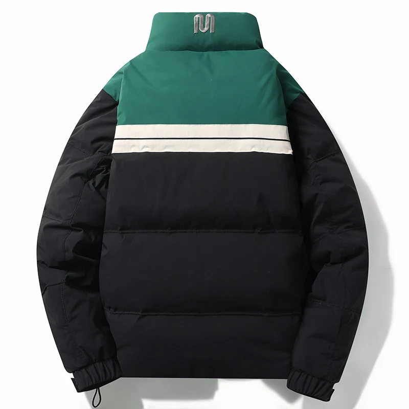 2022 Winter Men Green Black Beige Puffer Parkas Lightweigh Thick Thermal Puff Basic Coats Male Casual Warm Cosy Outerwear Jacket