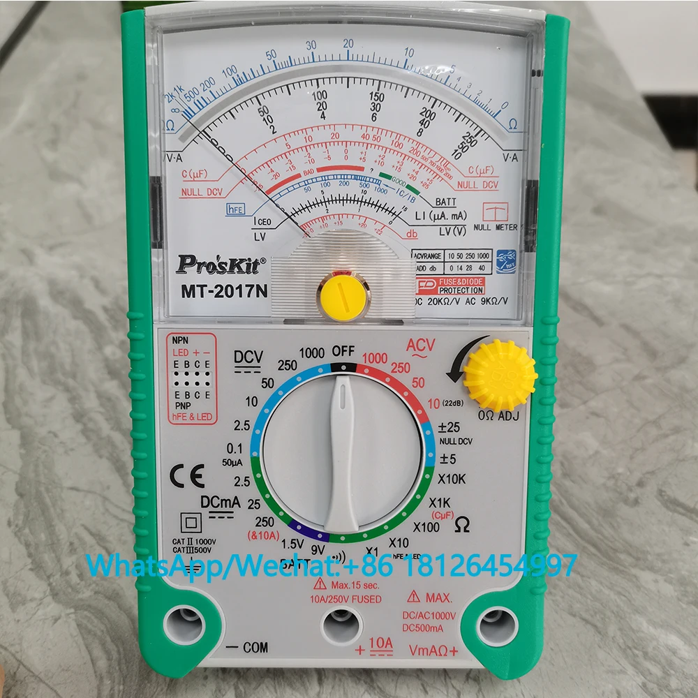Pro'skit MT-2017N  Multimeter Anti-Burning Pointer Professional Ohm Test Meter DC AC Voltage Mechanical Tester