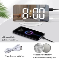 desk alarm clock led digital snooze electronic bedroom vibration clocks brightness adjustable touch button decoration device
