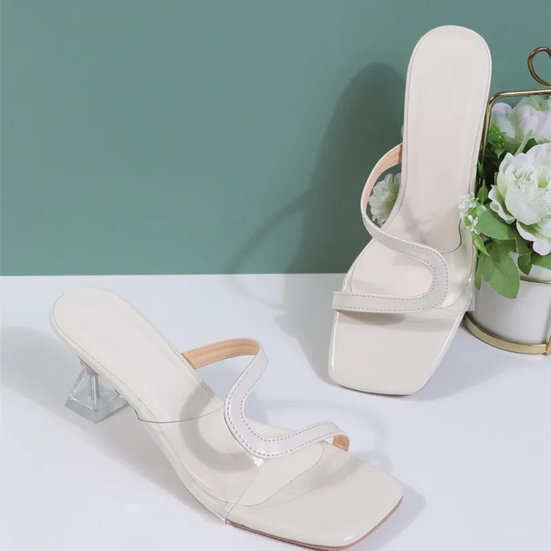 

2022 Fashion Women High Heels Sandals Summer Outside Snake Print Shoes Woman Lace-Up Cross Strap Gladiator Sandals 5CM Slipper