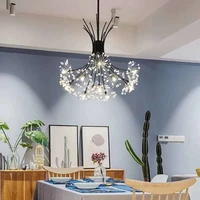 creative dandelion artistic pendant lamps crystal led fashion bar lamps decoration living lamp nordic modern pendant lights