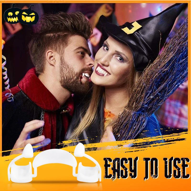 Искусственные зубы для Хэллоуина игрушки выдвижные Зубы вампира костюм косплея