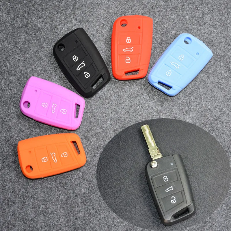 

Силиконовый чехол для автомобильного ключа VW Golf Polo Passat Tiguan Teramont Arteon и т. Д. Защитный чехол с 3 кнопками
