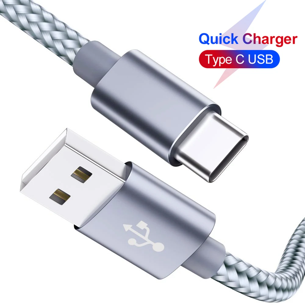 

USB Type C Cable,Fast Charging Nylon USB C Cable for Samsung S8 S9 Oneplus 6T Redmi Note 7 Pro Xiaomi Mi A2 8 Huawei P20 Pro