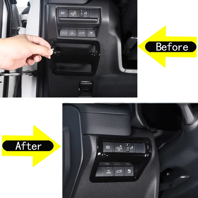 ABS углеродное волокно/черный для Toyota Land Cruiser Prado 2024-2025 переключатель автомобильной