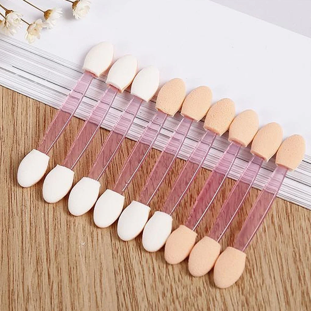 Одноразовая двойная кисть для подводки глаз и бровей 40 шт./компл. губчатая