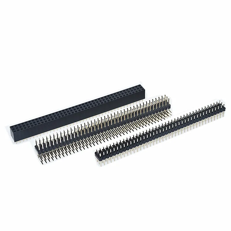 

5PCS 2.54mm 3*40P Three Row Male Female 90 Degree Right Angle R/A Breakaway PCB Pin Header Socket Connector Pinheader 3*40p