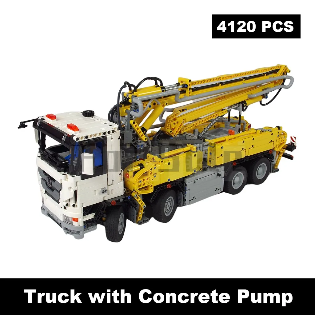 

Moc-29716 Truck With Concrete Pump Building Blocks Stitch Toys For Adults Kids Boys Girls Ages 12+