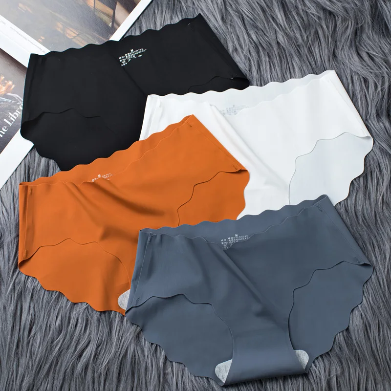 

Panties and Thongs Women's Sexy Underwear Silk Seamless Lingerie Cotton Women's Woman Thong Briefs Invisible Intimates
