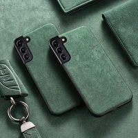 premium genuine leather case for samsung galaxy s22 ultra 21 plus s21 fe s10 lite cases luxury fashion cow business phone cover