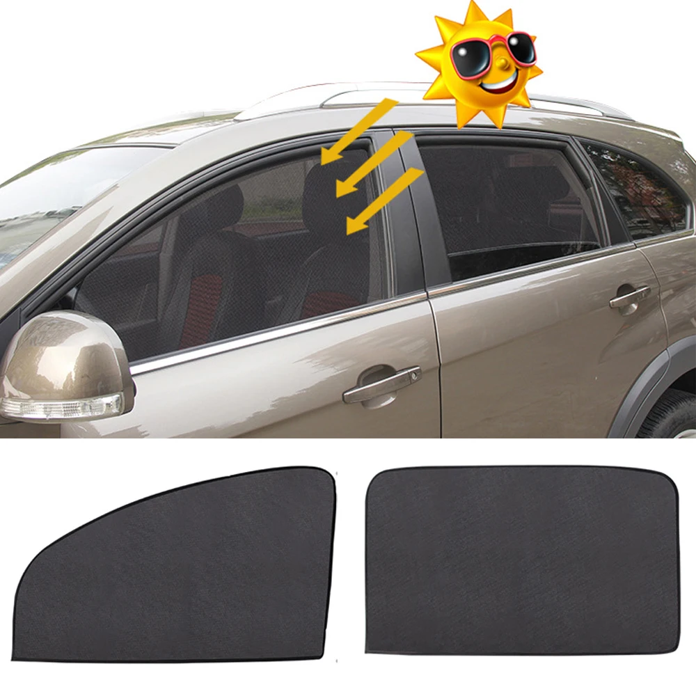 

5D Carbon Yarn Magnetic Car Side Window Sun Shade UV Protection Curtain Sunshade Mesh Sun Visor Protect Blinds Car Accessories