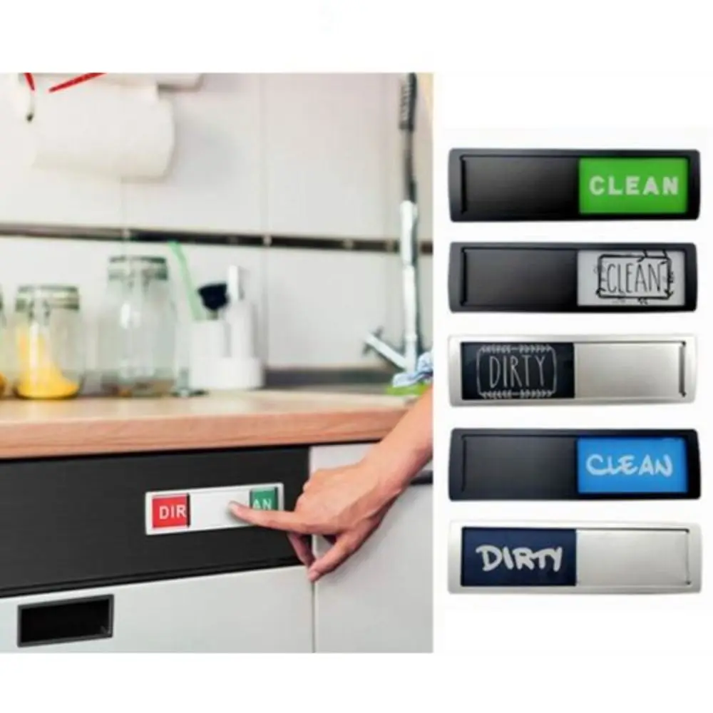 

Easy Read Acrylic Room Decoration Room Cleaning Tips Magnet Indicator Cleanliness Signs Dishwasher Magnetic tape