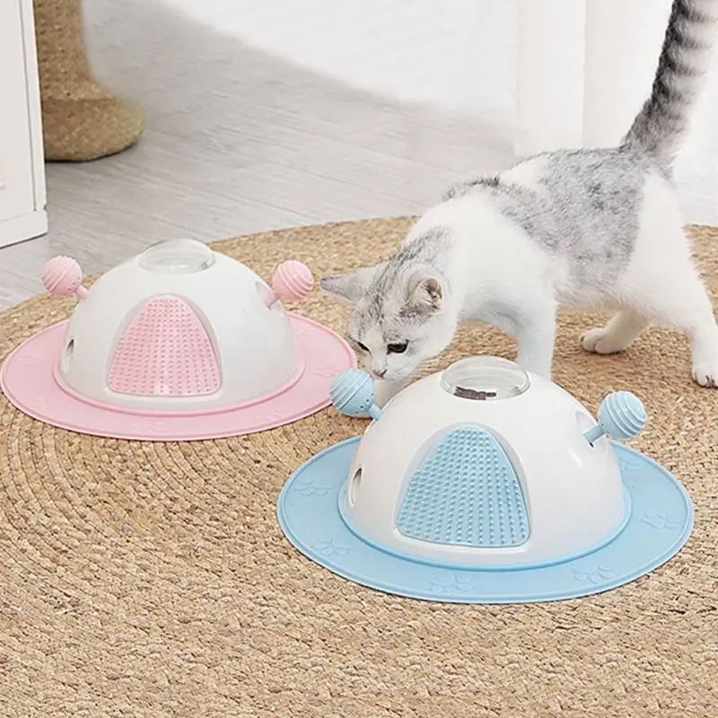 

Interactive Cat Toy Self Massage Toys Cat Scratcher Toy Leaking Food Teeth Cleaning Toys Multifunction for Chasing Exercising