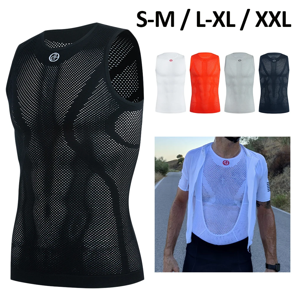 

5Colors Men Cycling Vest Breathable Mesh Sleeveless Jackets Base Layer Sports Running Cycling Bike Top Vest Underwear