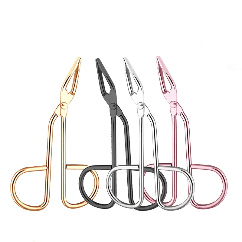 Stainless Steel Elbow Eyebrow Pliers Clip Scissors Tweezers Straight Pointed Professional Eyebrow Pliers Clip Makeup Beauty Tool