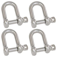 4 pcs 516 inch 8mm screw pin anchor shackle 304 stainless steel d ring shackle for wirerope lifting ship anchor