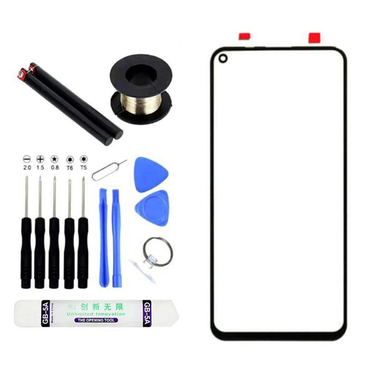 Screen Front Outer Glass with OCA For Google Pixel 4A 5G 5 3XL 3A XL Screen Touch Panel Glass Replacement Repair Kit