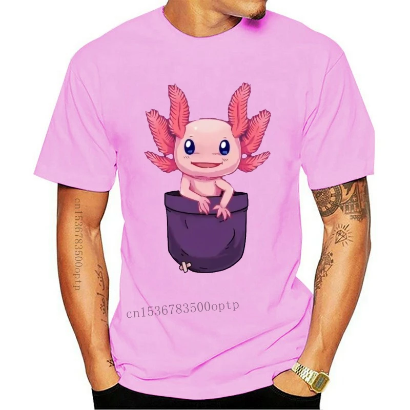 

Mens Clothes Men T Shirt Pocket Cute Axolotl - T-Shirt Women T-Shirt