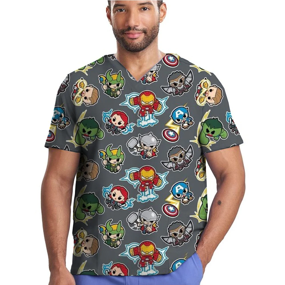 Новая Униформа Marvel Человек-паук с принтом скрабы топы для салона красоты