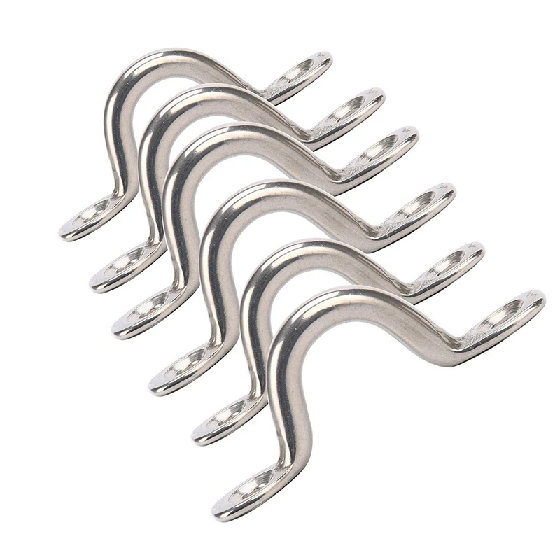 

Pack Of 18 Stainless Steel Bimini Boat Top PAD EYE , Eye Straps, Tie Down, Kayak Deck Loops, Tie Down Anchor Point