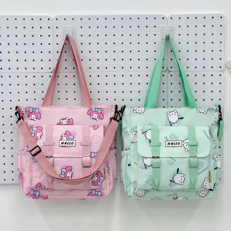 

Sanrio PU Ins Waterproof Kawaii Kuromi My Melody Cinnamoroll Pachacco Fresh and Lovely Large Capacity Student Backpack Schoolbag