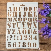 27cm alphabet letters 4 diy craft layering stencils painting scrapbooking stamping embossing album paper card template