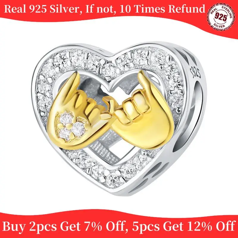 

Женский браслет из серебра 2022 пробы, с подвесками в виде сердечек