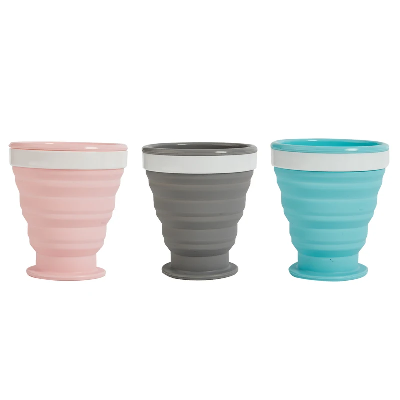 

200Ml Silicone Folding Glass Camping Mug Portable Telescopic Coffee Cup Outdoor Water Cup Folding Water Bottle Drinkware