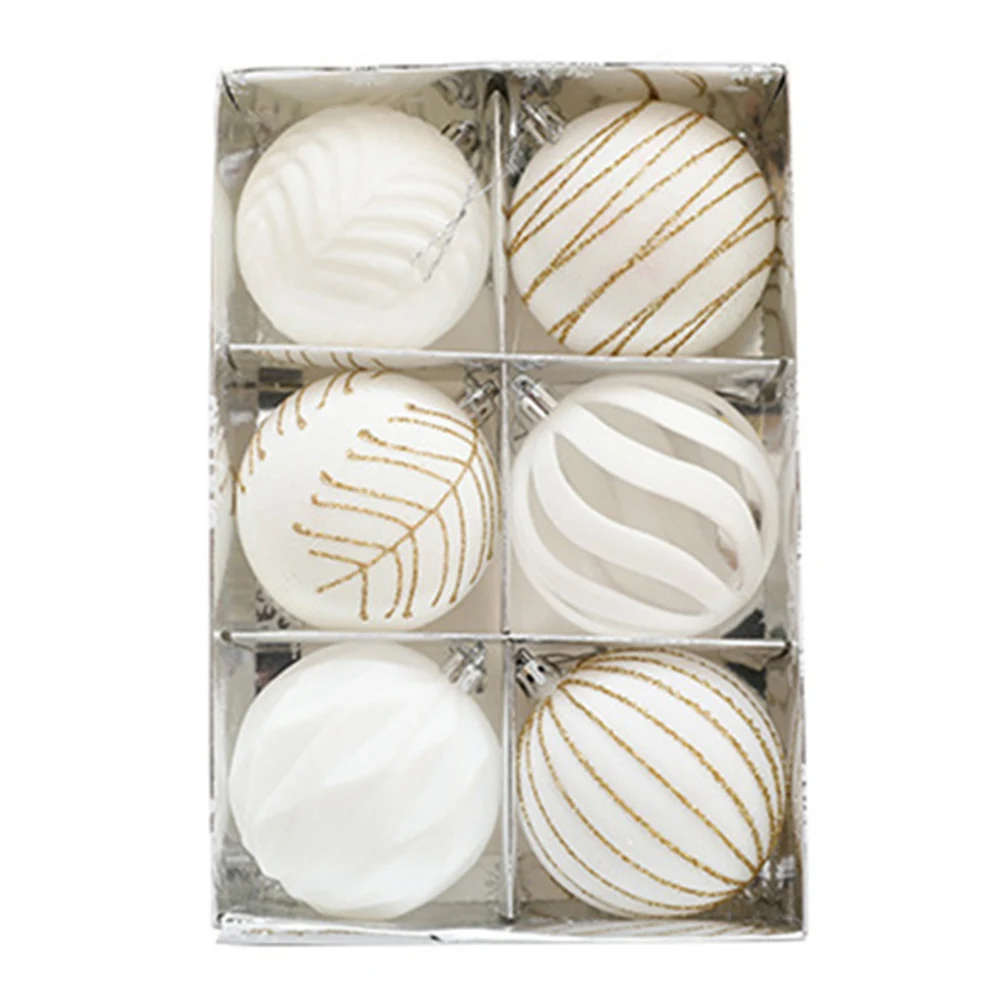 6 шт. рождественские шары украшения винно-красный зеленый флокированная