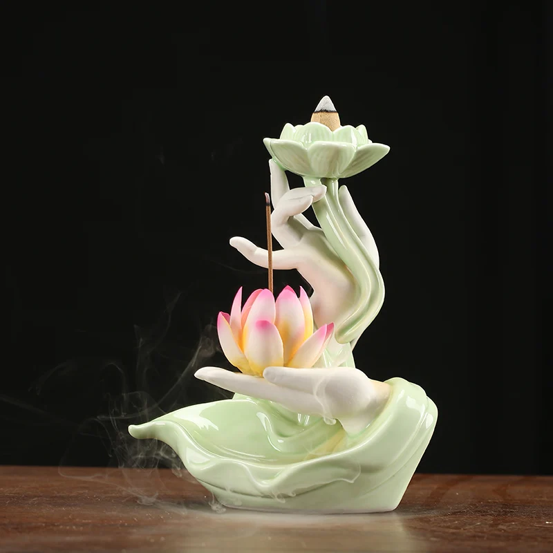 Комплект китайской курильницы с обратным потоком керамический держатель