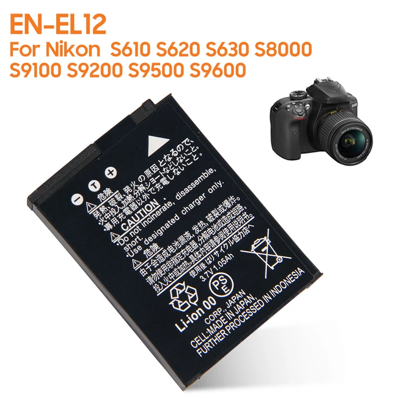 Запасная батарея для Nikon S620 S630 S71 S610C S8200 S9100 S9500 S9600 S9200 P300 Keymission 360 170 S9900 A900 AW130