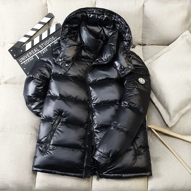 Новинка 2024 Зимняя Теплая мужская куртка модное яркое короткое пальто Мужская