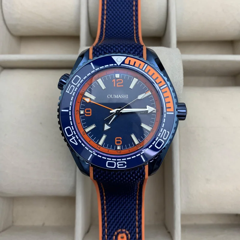 

Men's Mechanical GMT Watch Automatic Watch Ceramics Bezel Luminous Waterproof Nylon Rubber Strap Luxury Watch