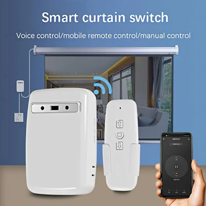 

Wireless Wifi Curtain Controller Voice Control Manual Control Home Theater Projector Screen Switch 43392mhz Wifi Smart Life Tuya