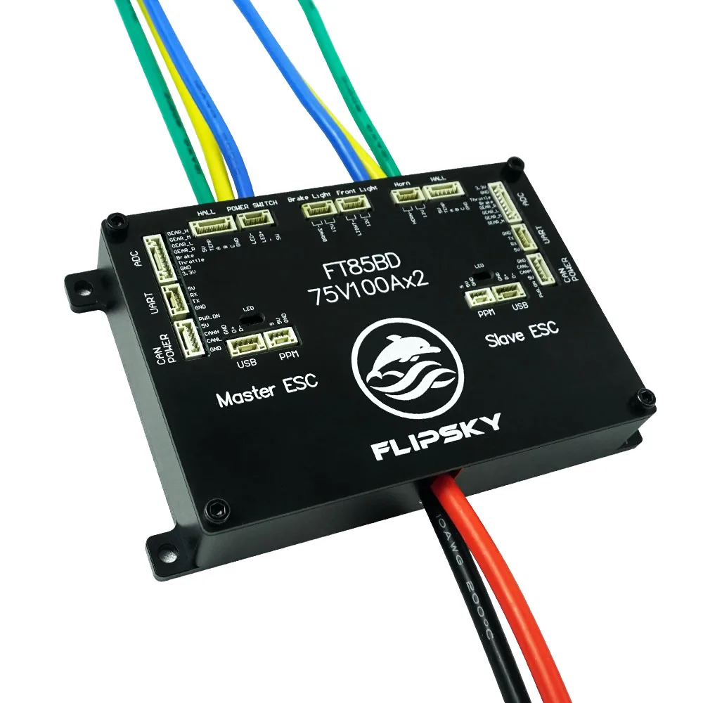 Фото Контроллер ESC с двойным приводом FT85BD 4S-20S, поддержка сигнала PPM, NON-VESC, двойной для электрического скейтборда, регулятор скорости электровелосипеда №4
