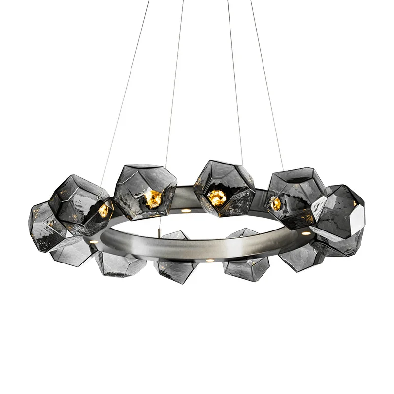 

G4 LED Modern Glass Art Stone Round Designer Suspension Luminaire Lampen Pendant Lamp.Pendant light For Dinning Room