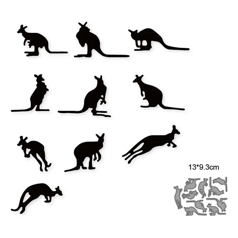 

10pcs/set Kangaroo New Arrival 2022 Metal Cutting Dies Decoration DIY Scrapbooking Paper Craft Punch Stencils Embossing