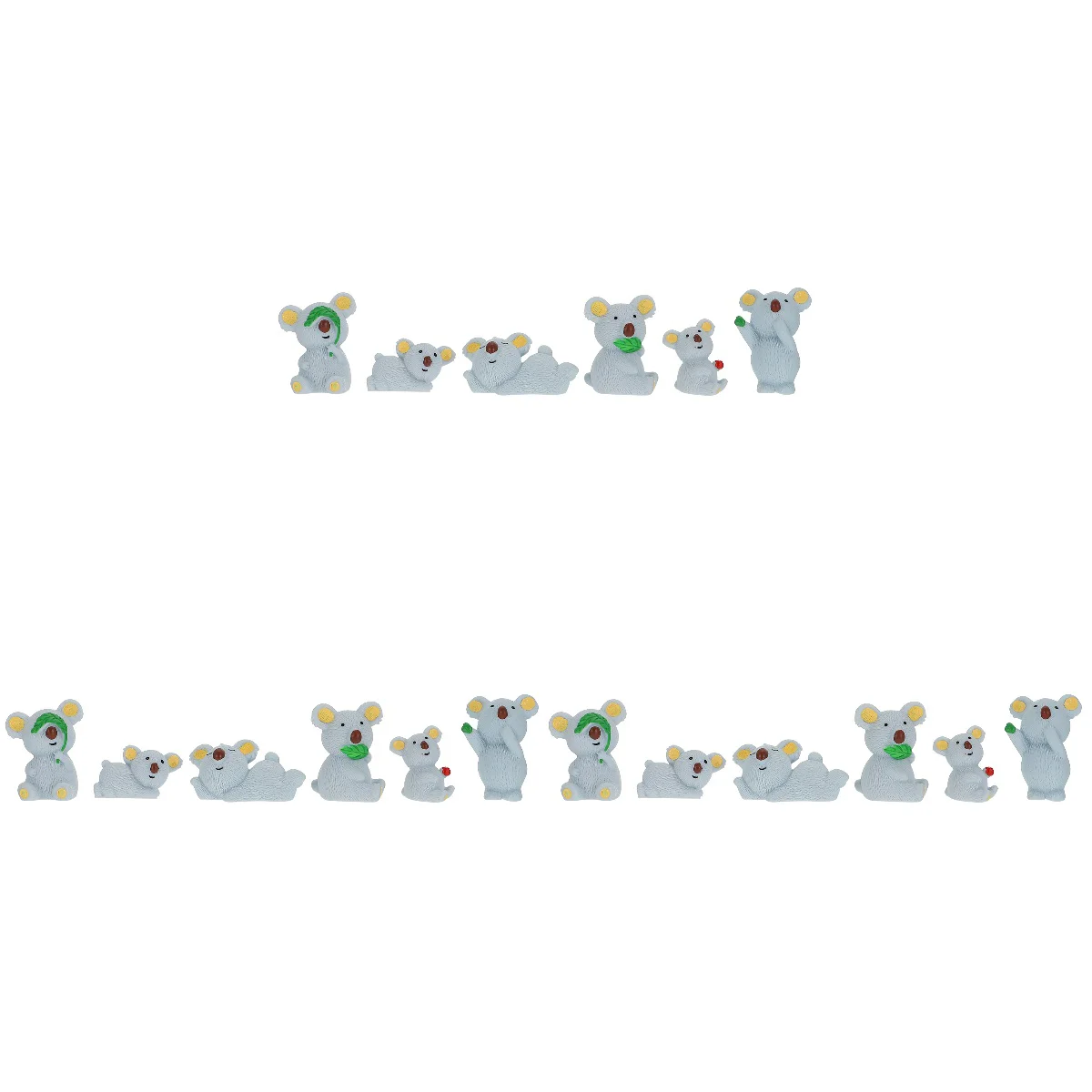 

18 Pcs Miniature Small Animal Figurine Flowerpot Lawn Landscape Decoration