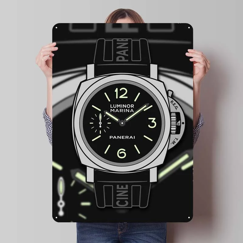 Luminor Marina на резиновой жестяной знак часы металлический постер в стиле ретро