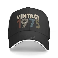 fashion hats novelty born in vintage 1975 letter birthday gift printing baseball cap men and women summer caps new youth sun hat