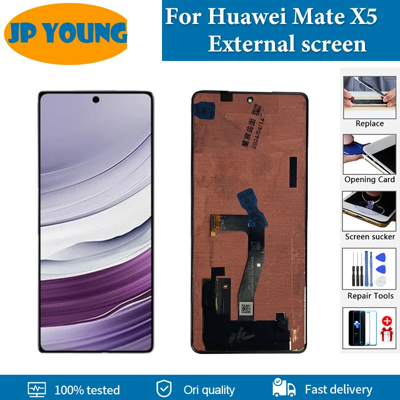 Фото Оригинальный внешний экран 6,4 дюйма для Huawei Mate X5, сенсорный ЖК-дисплей для Huawei Mate X5 ALT-AL10, запасные части для ЖК-дисплея №1