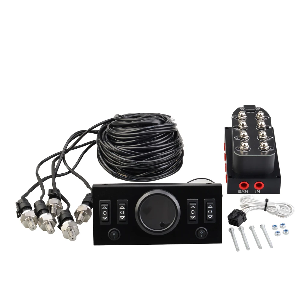 

Универсальная Пневматическая Подвеска пять в одном дисплей Манометр с соленоидным клапаном и панелью управления Переключатель судового типа